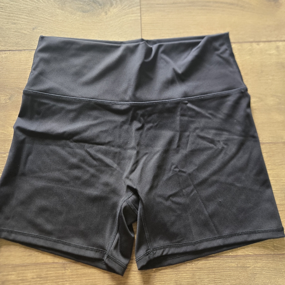 Offline By Aerie Hi-Rise Black Biker Shorts